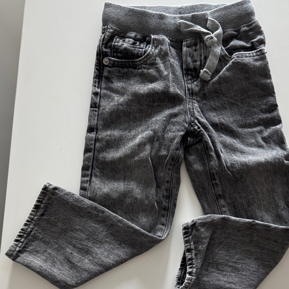 Pull-on Slim Fit Gray Jeans